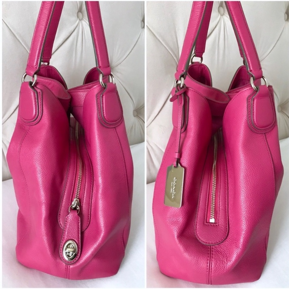 Coach 33547 Refined Pebble Leather Edie Shoulder - Picture 13 of 14